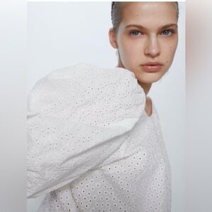 a new day White Eyelet Puff Sleeve Blouse